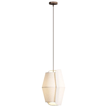 Sleek Volute Pendant Lamp 3D model image 1 