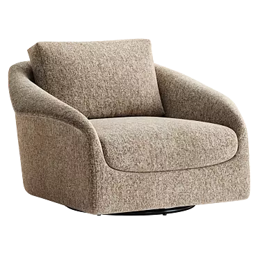 Ezra Swivel Chair Yuma Dove 3D model image 1 