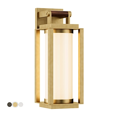 Nautical-inspired LED Wall Lantern 3D model image 1 