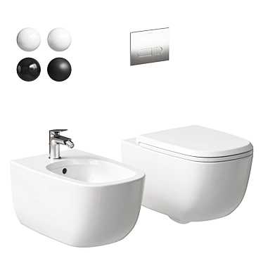 Duravit Aurena Collection Wall-Hung Set 3D model image 1 