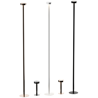  Orbit Design Bollard Floor Lamp 3D model image 1 