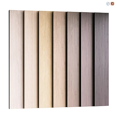 Wooden Panels Collection: 7 Variants 3D model image 1 