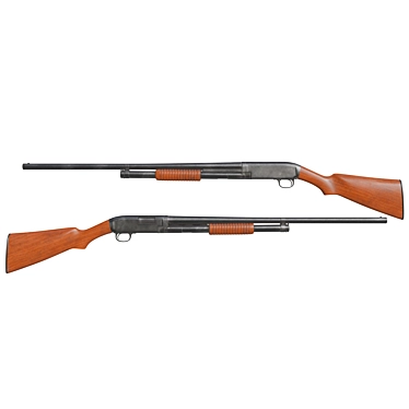 Winchester Model 12 Shotgun Kit 3D model image 1 