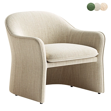 Chic Olga Occasional Chair 3D model image 1 