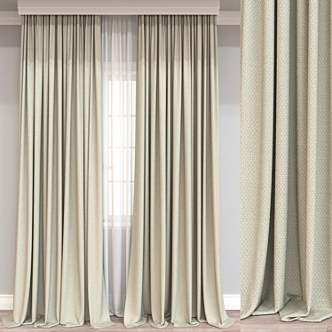  Modern Curtain 3D Model 3D model image 1 