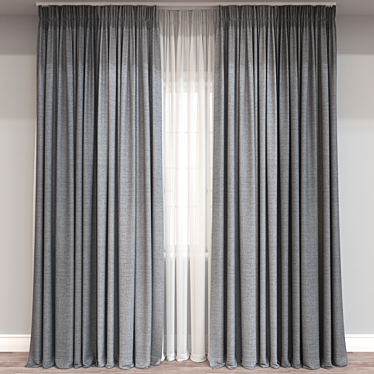 Versatile 3D Curtain Model 3D model image 1 