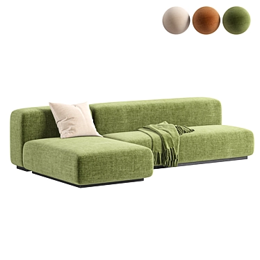 Stylish Prostoria Klaster Modular Sofa 3D model image 1 