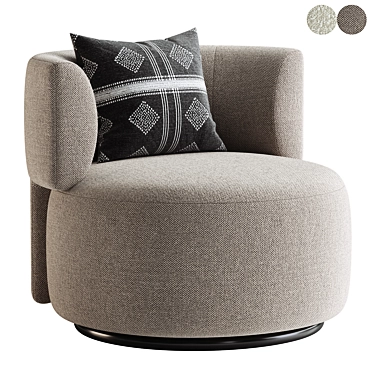 Modern Swivel Armchair Design 3D model image 1 