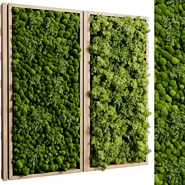 Vertical Moss Garden Wall Decor 3D model image 1 