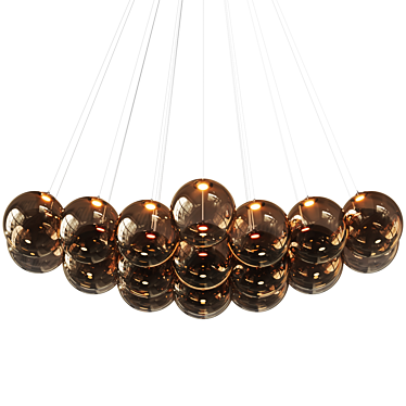 Modern Blown Glass Pendant Lamp 3D model image 1 