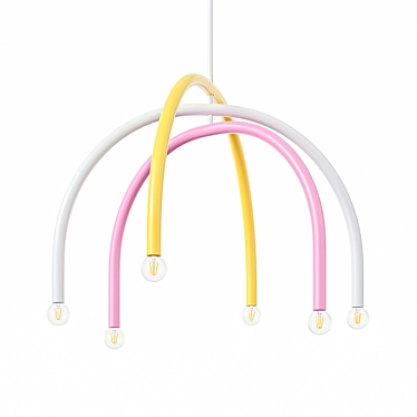 Adjustable Arc Chandelier Highlighted 3D model image 1 