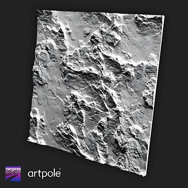 Basalt Rock Panel by ARTPROLES 3D model image 1 