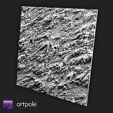 Title: Travertine Gypsum Wall Panel 3D model image 1 