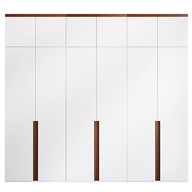 Customizable Minimalistic Wardrobe Cabinet 3D model image 1 