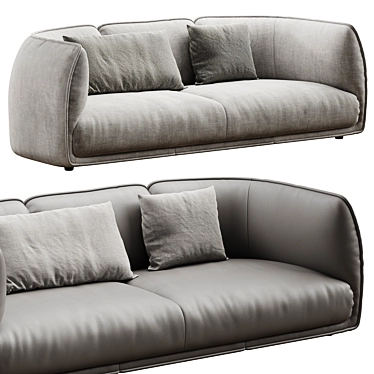 Chapman 3 Seater Fabric and Leather Sofa