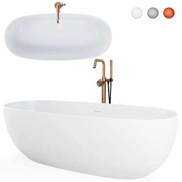 Freestanding oval bathtub DISENIA ELLISSE