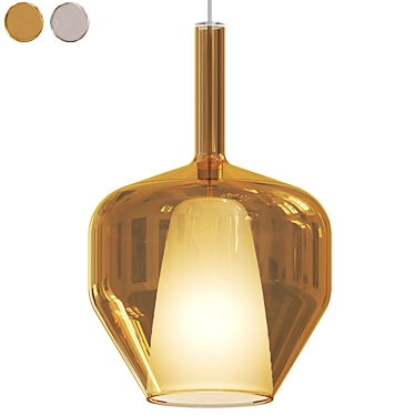 Modern Dual Pendant Light Fixture 3D model image 1 