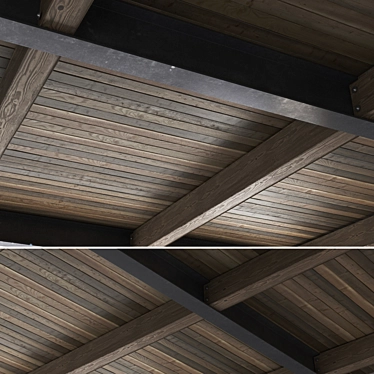 Wood ceiling beams