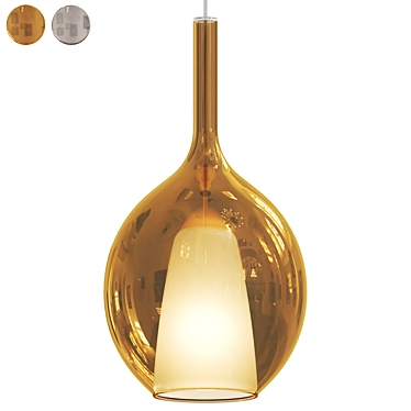 Elegant Duality Pendant Light 3D model image 1 