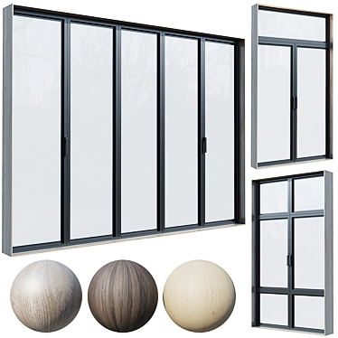 Sleek Modern Windows Design 3D model image 1 