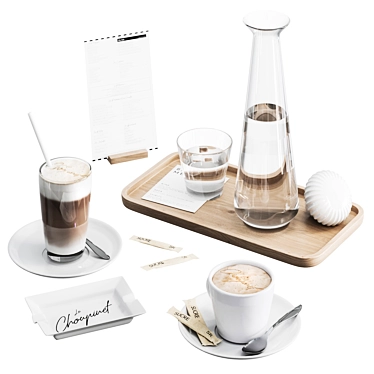 Set of drinks for a coffee shop table