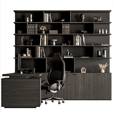 Executive Office Desk - Modern Design 3D model image 1 