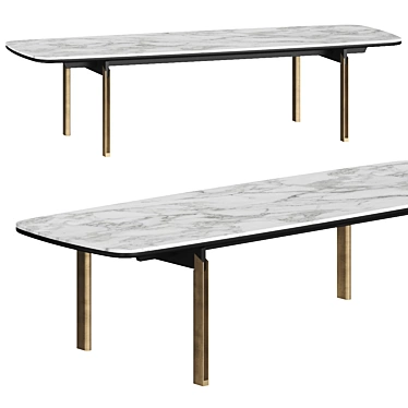 Elegant Cantori Mirage Dining Table 3D model image 1 