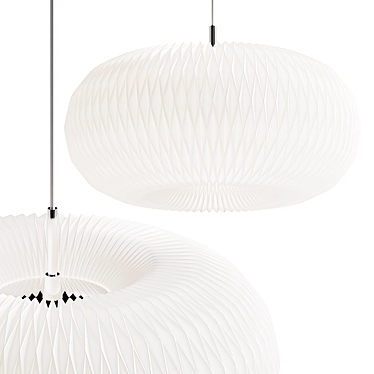 Sleek Donut Pendant Light 3D model image 1 