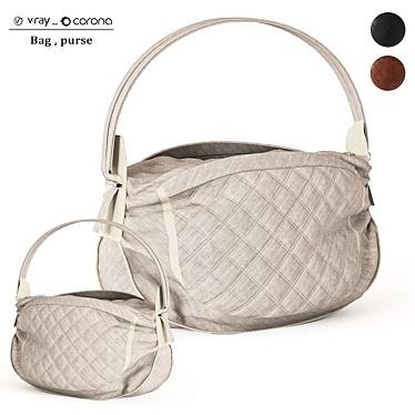 Fashionable Bag Model in 3D 3D model image 1 