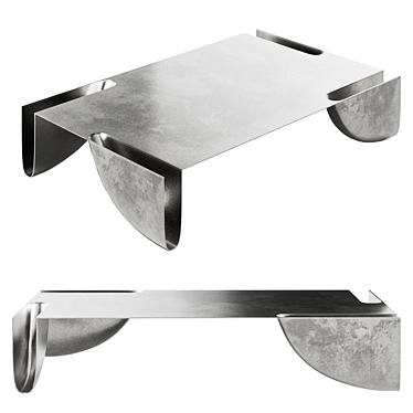 Modern Aluminum Coffee Table by CORPUS STUDIO 3D model image 1 