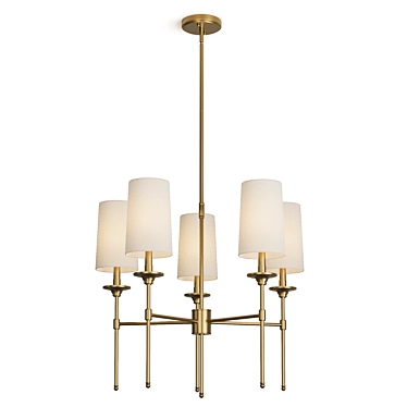 Elegant Decadence Chandelier 5-Light 3D model image 1 