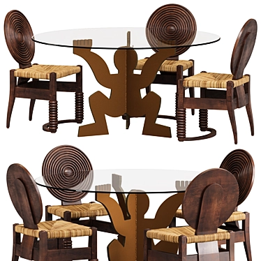 Round Dining Table and Chairs