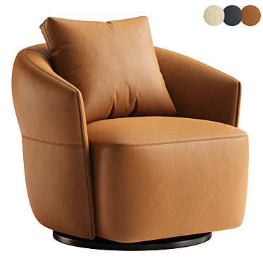 Sleek Modern Alice Armchair 3D model image 1 