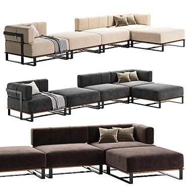 Modern Outdoor SALIM Sofa Set 3D model image 1 