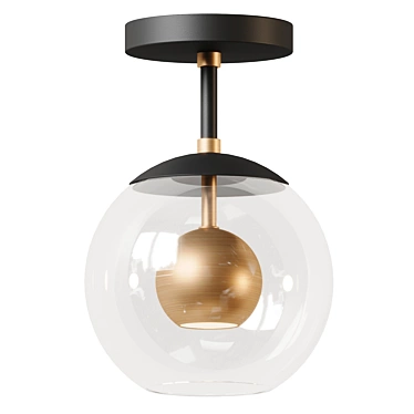 Modern Elegance Aluminum Ceiling Light 3D model image 1 