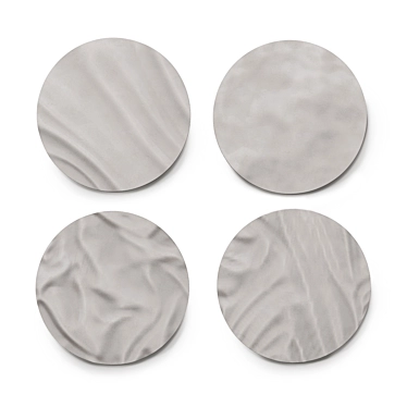 Round Gypsum Wall Art Piece 3D model image 1 