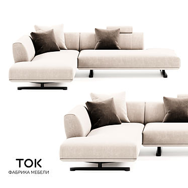 Elegant Modular Sofa Series "TAKT 3D model image 1 