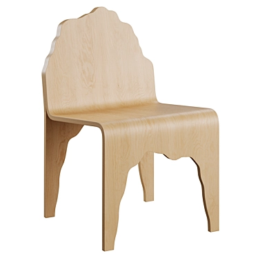 Lieksa Plywood Chair in 3 Color Options 3D model image 1 