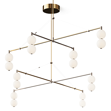 Echo Linear Chandelier Set 3D Models 3D model image 1 