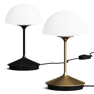 Modern Metal Table Lamp 170mm 3D model image 1 