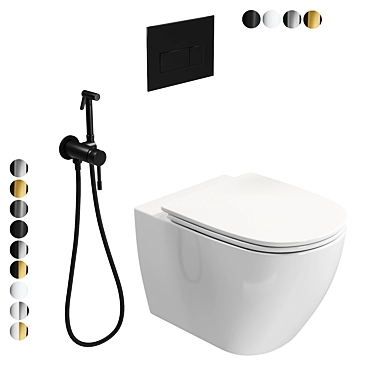 Modern Bathroom Set: Stylus, Boheme Uno, AlcaPlast 3D model image 1 