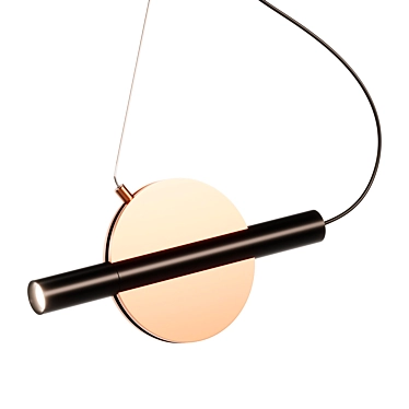 Sleek Pendant Light Fixture 3D model image 1 