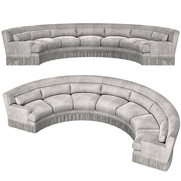 Luxurious Baker Yves U Sofa 3D model image 1 