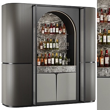 Modern Bar Cabinet Set4.clearRect 3D model image 1 