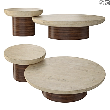 Minimalist Collector's Lessa Coffee Table 3D model image 1 