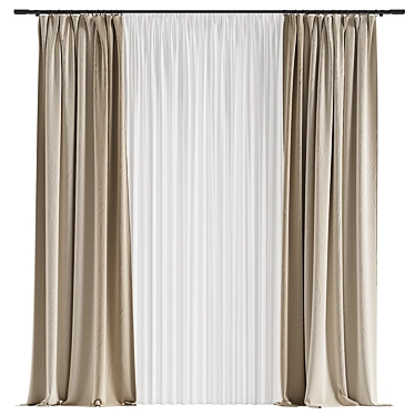 Refined Curtain #053 3D model image 1 