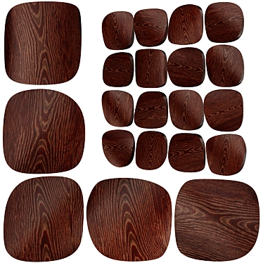 Artistic Wood Wall Decor Set 3D model image 1 