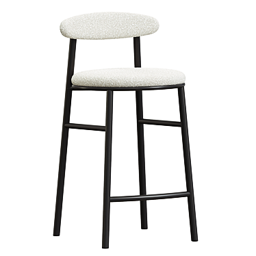 Chic Oneal Moon White Stool 3D model image 1 