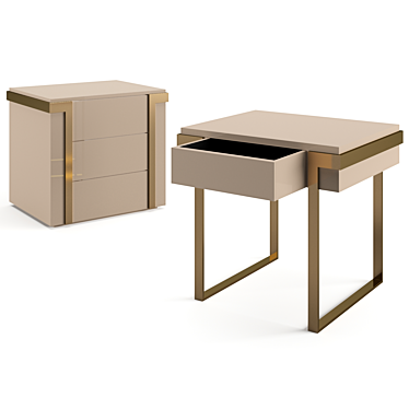 Elegant Avenue Bedside Table 3D model image 1 