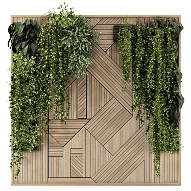 Stylish Indoor Vertical Garden Display 3D model image 1 